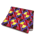 African print fabric -Square circle-