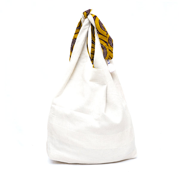 Kikoy eco circle white Fantasy yellow