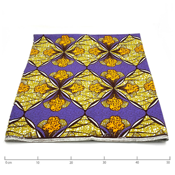 African print fabric -Cotton field yellow-