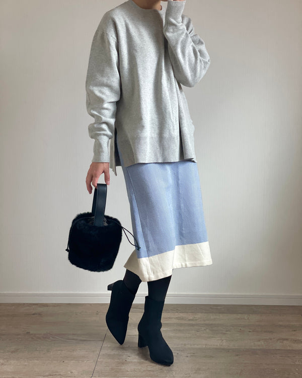 Rachel Pencil Skirt -Kikui Blue-