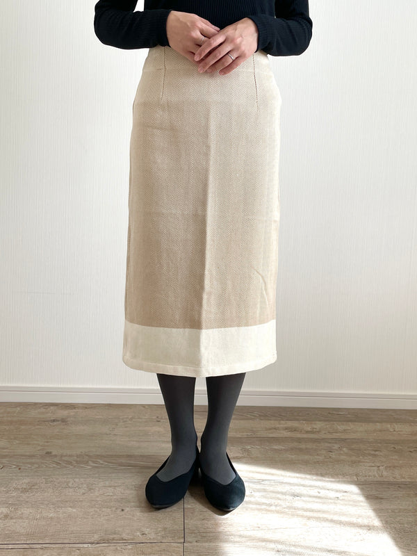 Rachel Pencil Skirt -Kiki Beige-
