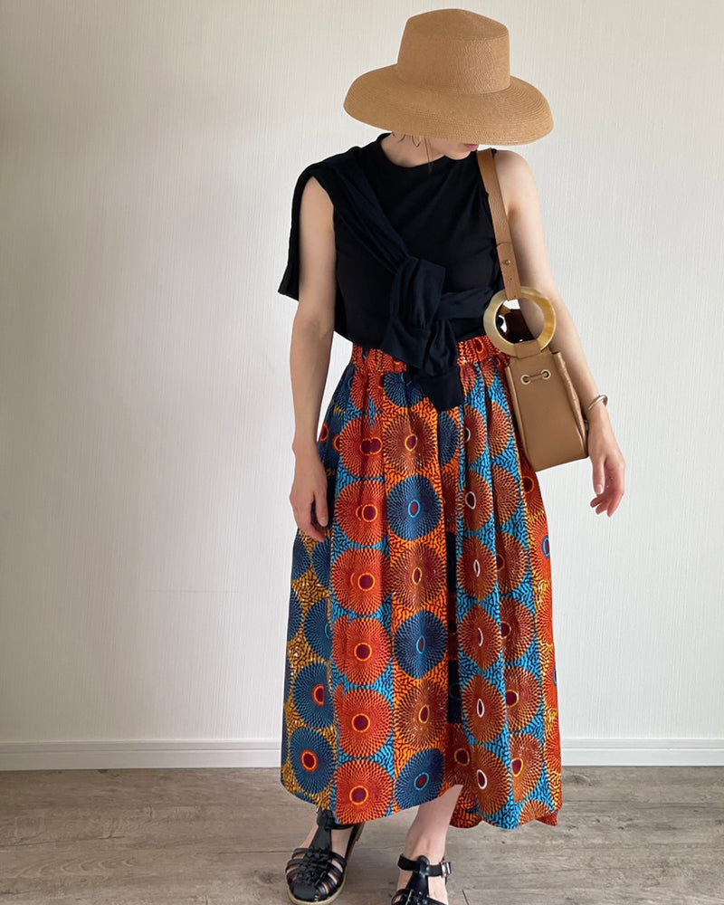 Abu Dhabi Gather Skirt -Ladder Pink-
