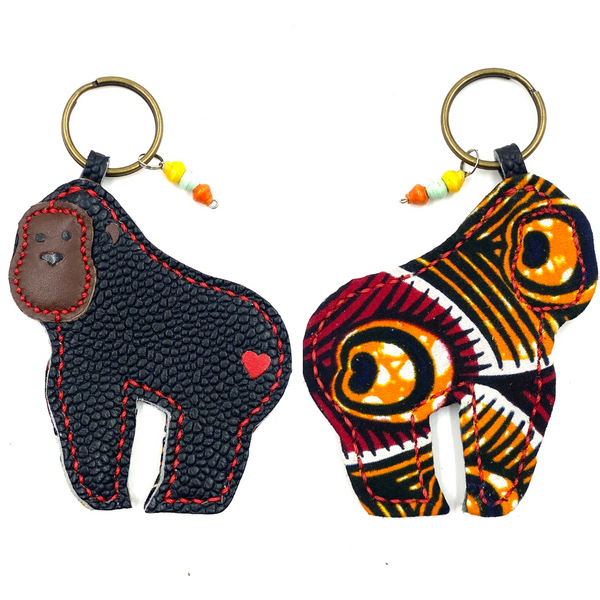Gorilla key holder -red & orange-