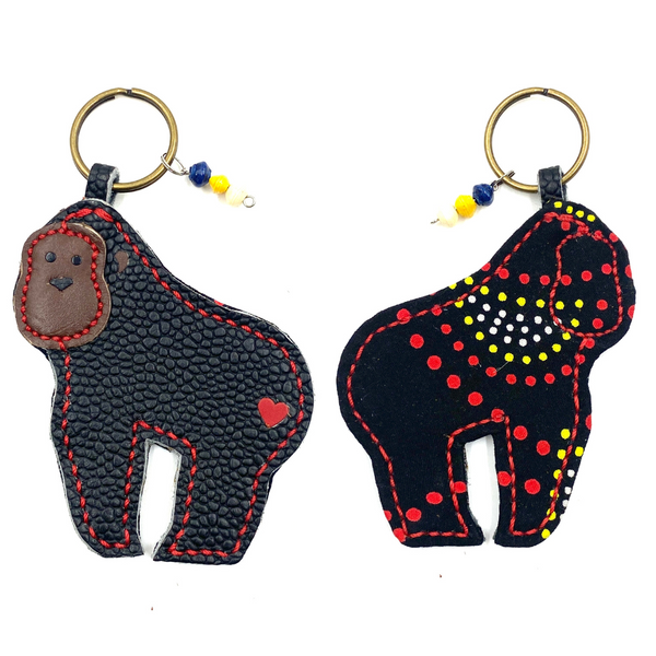 Gorilla key holder -red & red-