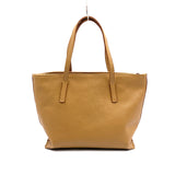 Leather Book Tote S -Camel-