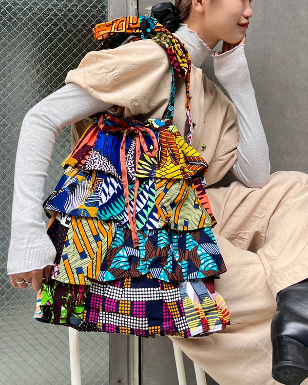 プリント・フリル・トート - 1 -