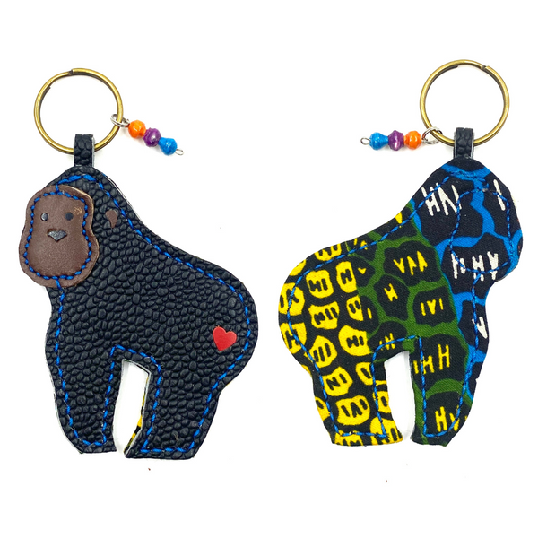 Gorilla key holder -Blue & Yellow--