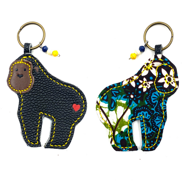 Gorilla key holder -yellow & light blue-