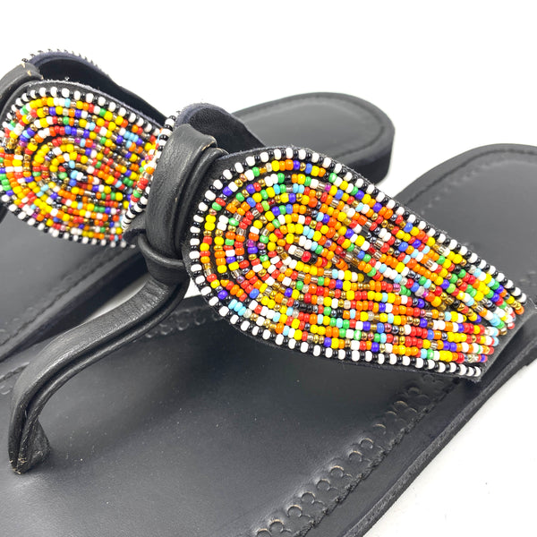 Colorful Beads Sandals -Rainbow-
