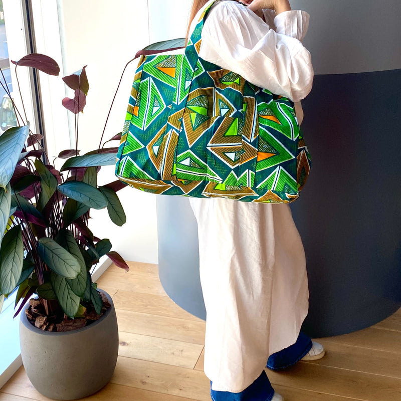 Zakuzaku Tote -Tryangle Green-