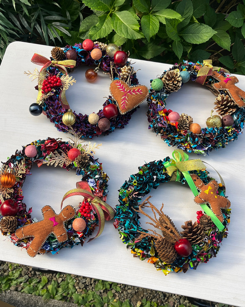 アフリカンプリント・クリスマスリース