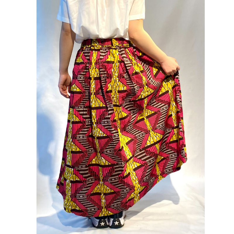 Abu Dhabi Gather Skirt -Ladder Pink-