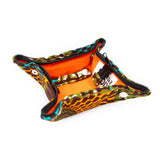 アクセサリーケース - ビッグアイ・ターコイズオレンジ＆カーキ -