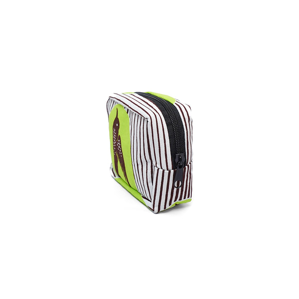 Cube Pouch -Swallow / White & Yellow Green Blue-