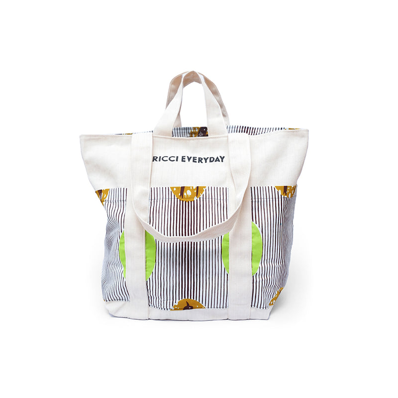 RICCI EVERYDAY Tote -Swallow / white & yellow green blue-