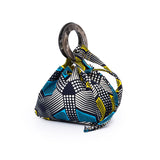 プリント・バルーンバッグ - ネオングリッド -