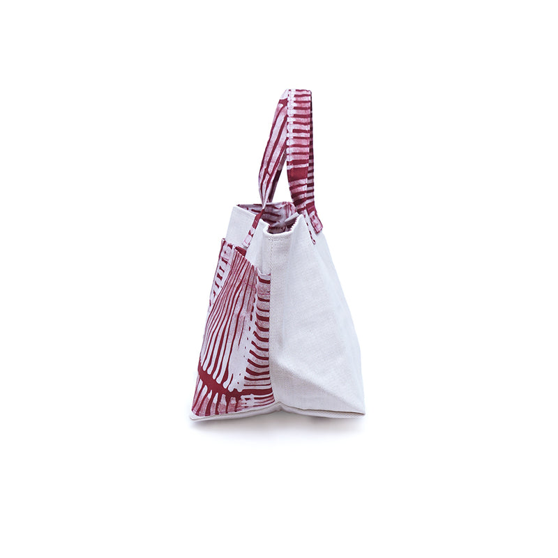 Lunch Tote -Battic Smileid Red-