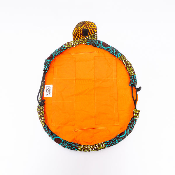 Makeup pouch -Big Eye Orange Tarter Koise & Khaki-