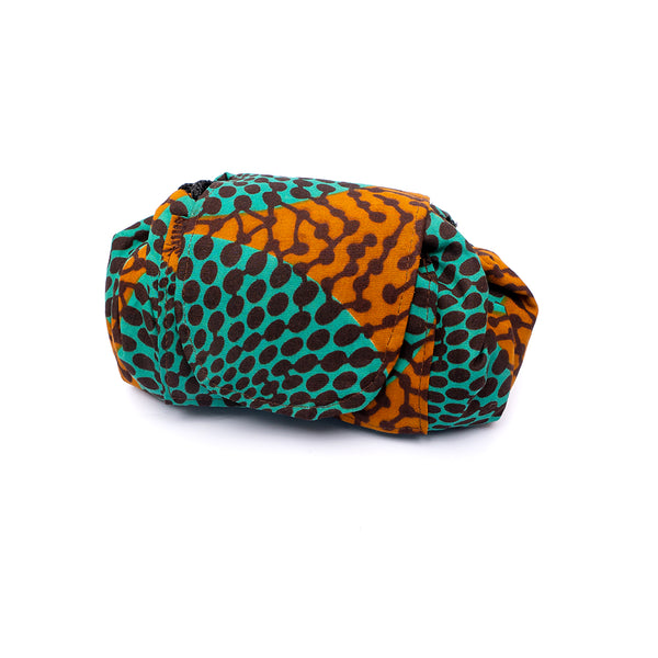 Makeup Pouch -Big Eye Green & Brown-