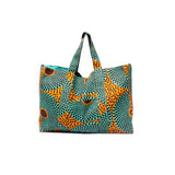 Zakuzaku Tote -Big Eye Turquoise & Brown-