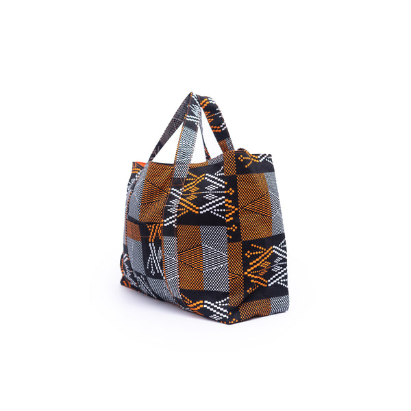 Zakuzaku Tote -Symmetry brown-