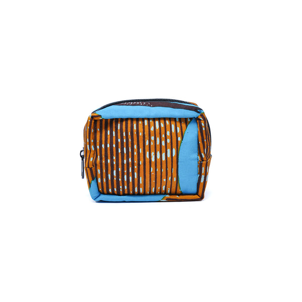 Cube Pouch -Swallow / Yellow & Sky Blue-