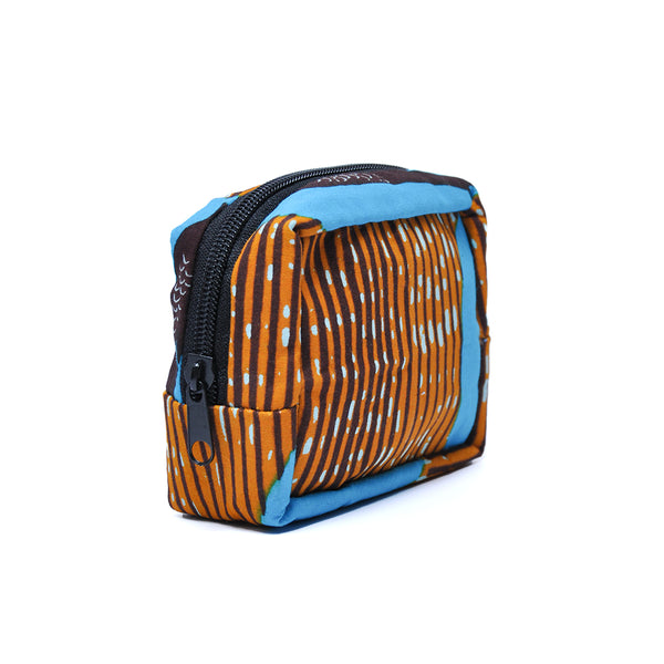 Cube Pouch -Swallow / Yellow & Sky Blue-