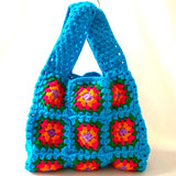 Knit Square Bag -Light Blue-