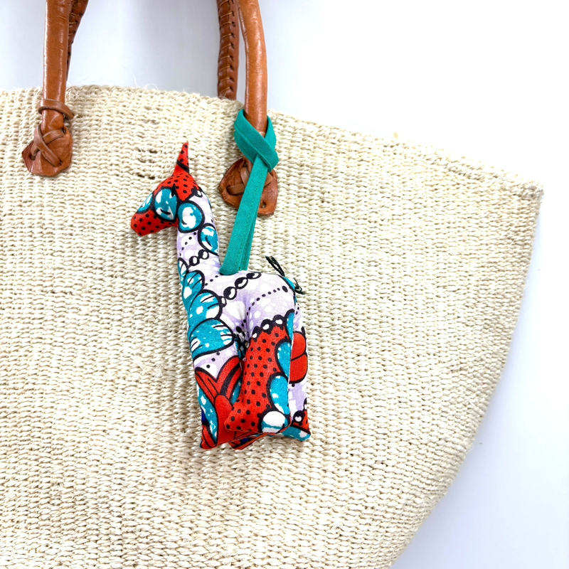 アニマルドール・チャーム・キリン - レモンチェック -