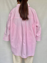 オーバーサイズシャツ - ピンクシャツxゼブラ -