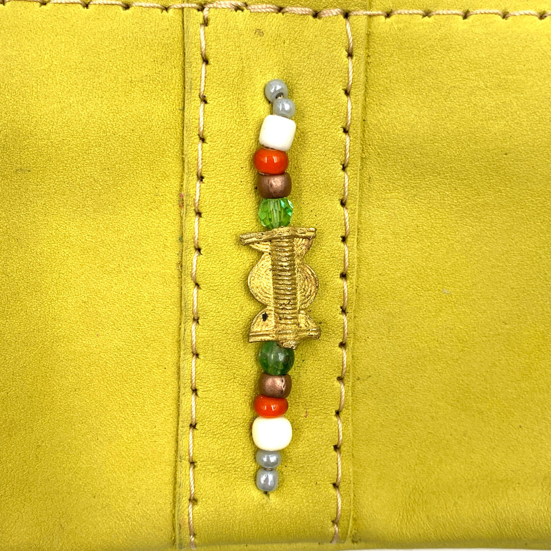 [Zambia] Leather bead pouch