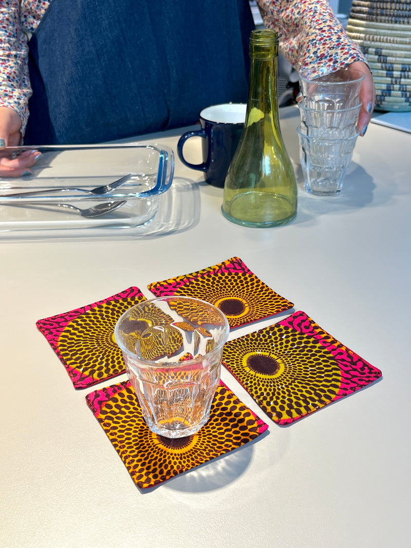 Coasters (set of 4) -Clying pink-