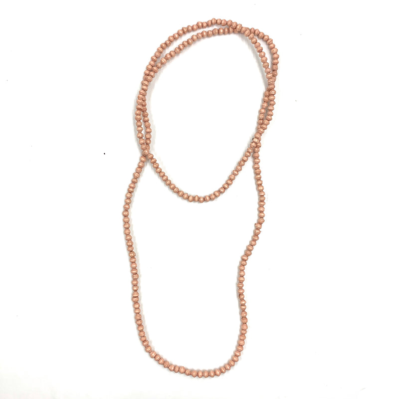 Paper Beads Beatrice Necklace -Apple & Salmon Pink-