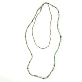 Paper Beads Beatrice Necklace -Mint Green & Salmon Pink-