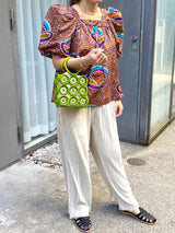 Gather blouse -Pearl-
