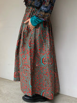 Abu Dhabi Gather Skirt -Dot Leaf--