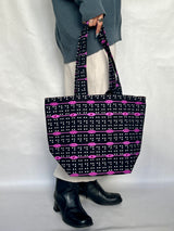 ファブリック・ブックトート - リズムライン・ピンク -