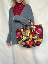 ファブリック・ブックトート - 陽だまりの花畑 -