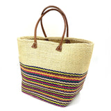 Madagascar Colorful Basket -Light Beige-