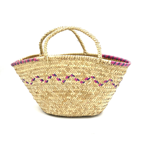 Uganda Simple Basket -Purple & Pink-