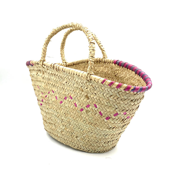 Uganda Simple Basket -Pink-