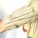 キコイ・シンプルシャツ- ベージュストライプ -