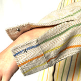 キコイ・シンプルシャツ- ベージュストライプ -