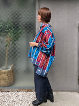 リラックス・ロングシャツ - 幾何学・たゆたう -