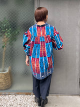 リラックス・ロングシャツ - 幾何学・たゆたう -