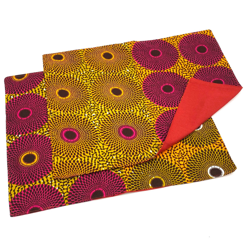 [Interior collection] Luncheon mat (2 pieces set) --I -pink yellow & orange yellow-