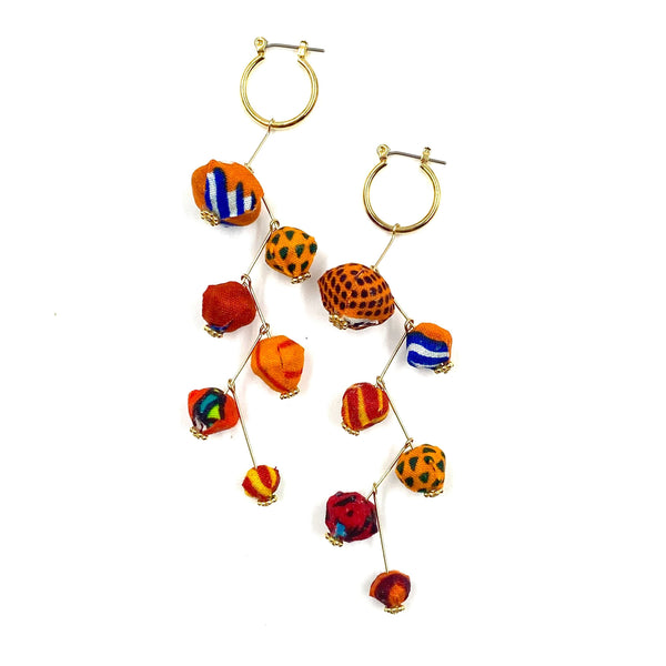 Star Pierce Long -Dot Orange-