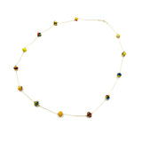 Star necklace -yellow & blue-