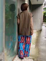 リラックス・ワイド・パンツ - 幾何学・たゆたう -