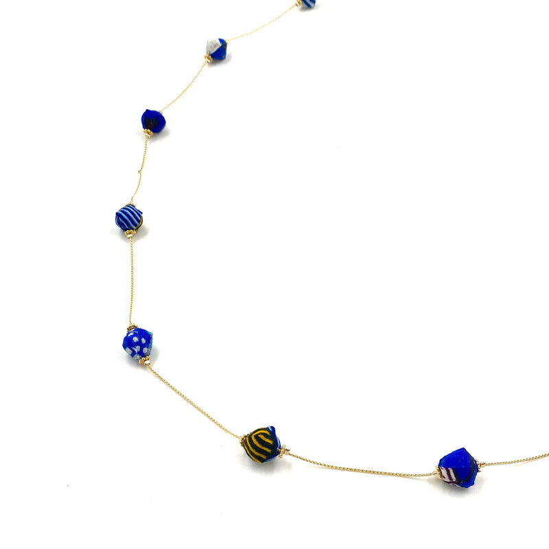 Star necklace -Blue & White-